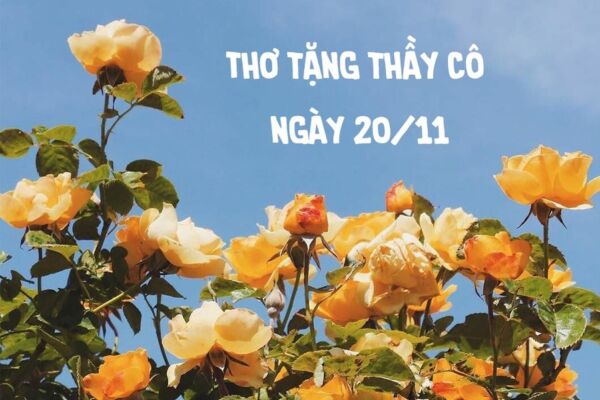 Thơ về thầy cô 20/11