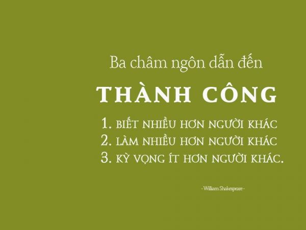 Những châm ngôn thành công hay nhất thay đổi cuộc đời bạn