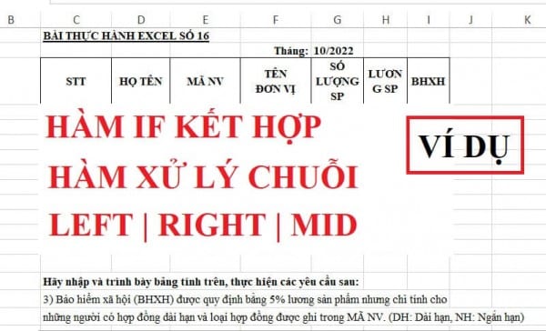 Cách Kết Hợp Hàm If Với Left, Right, Mid Trong Excel Hiệu Quả