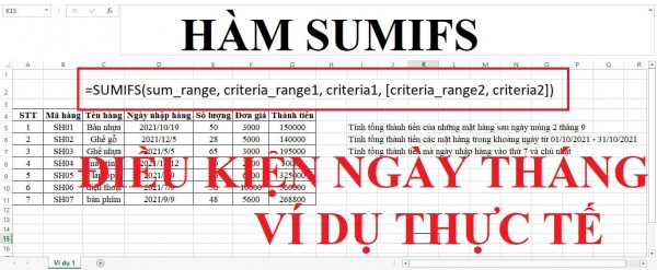 Hàm Sumifs Điều Kiện Ngày Tháng Và Cách Xử Lý Đơn Giản