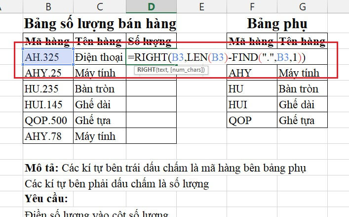 công thức hàm len ví dụ 2