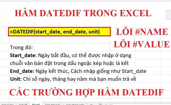 Hàm DateDif Trong Excel: Công Thức Tính Thời Gian Đơn Giản Nhất