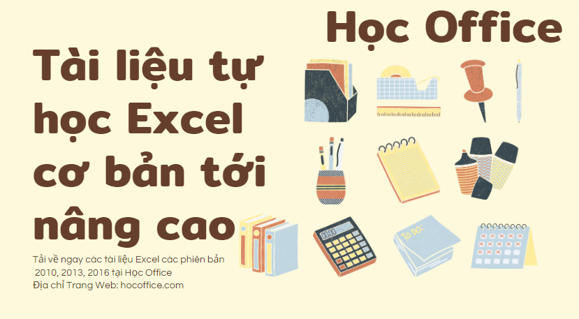 Tài liệu tự học Excel cơ bản tới nâng cao