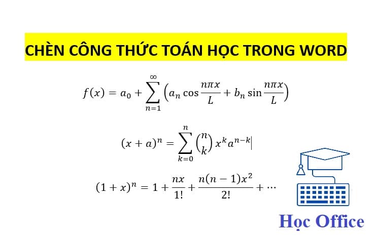 chèn ký hiệu toán học trong Word