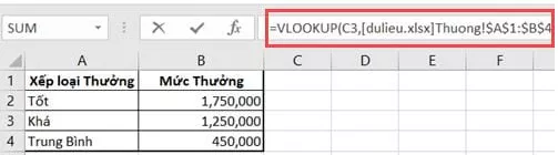 Công thức Vlookup