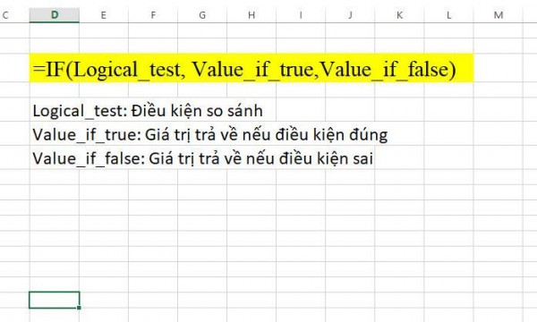 Công thức hàm If trong Excel