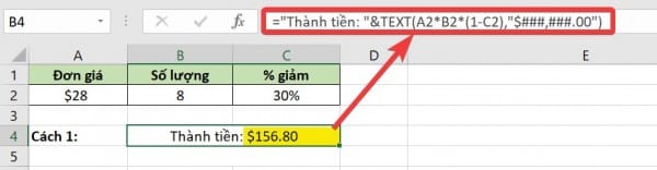 Các loại mã định dạng hàm Text trong excel