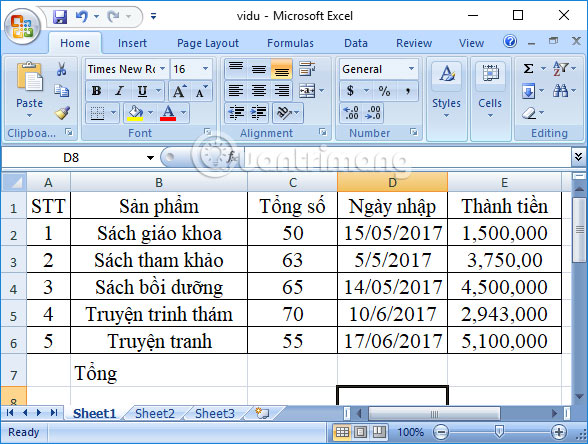 cach su dung ham count trong excel 1