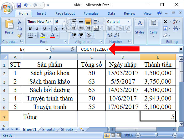 cach su dung ham count trong excel 4