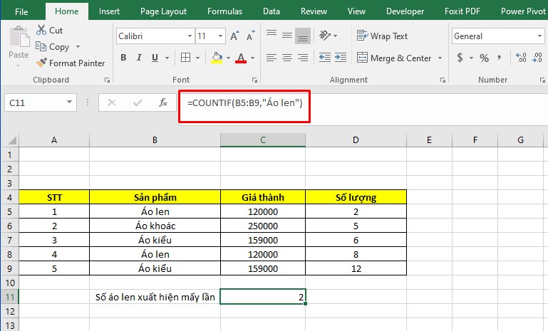 Cách sửa lỗi Value khi sử dụng hàm countif trong excel