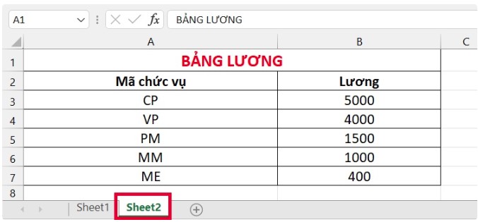 Cách sử dụng hàm vlookup giữa 2 sheet