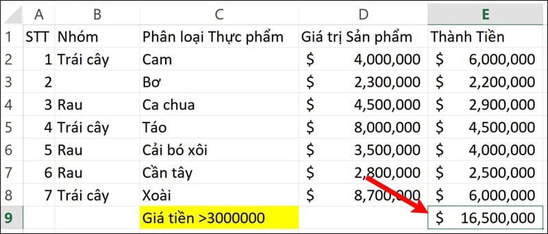 Hàm đếm và tính tổng