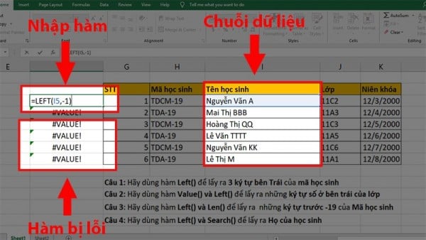 Hàm Left Trong Excel: Cách Sử Dụng Cơ Bản Đến Nâng Cao