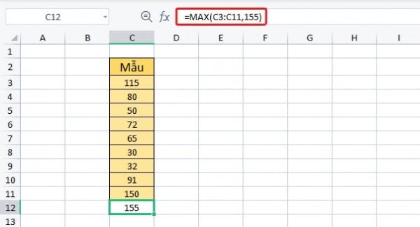 Hướng dẫn cách sử dụng hàm max trong excel