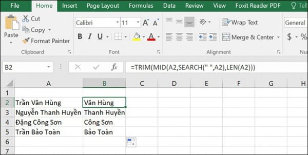 Một số lưu ý khi sử dụng hàm mid trong excel