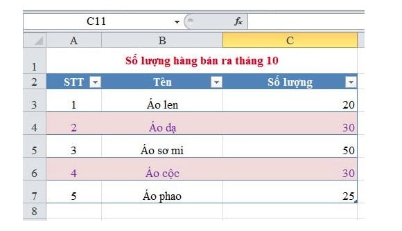 Một số ứng dụng của hàm mod trong excel