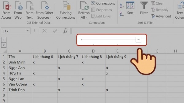 Cách ẩn cột trong Excel