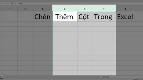 Cách chèn thêm cột trong Excel 2010