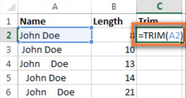 Hàm bỏ dấu cách trong Excel