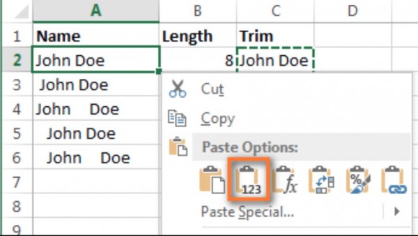Hàm bỏ dấu cách trong Excel