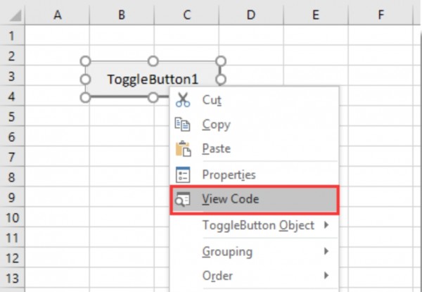 Tạo nút ẩn hiện dòng trong Excel