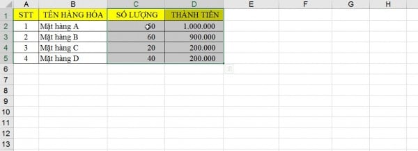 Hướng dẫn xóa cột trong Excel