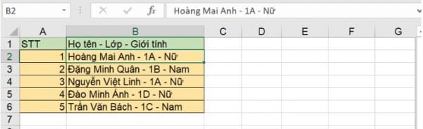 Cách chia 1 ô thành 3 ô trong Excel 