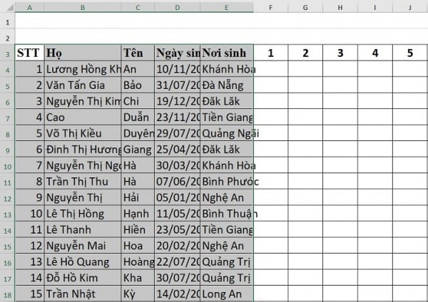 Cách chỉnh kích thước ô trong Excel 2010