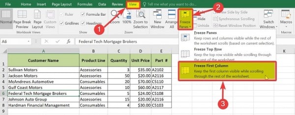 Hướng dẫn cách cố định cột trong hàm Excel