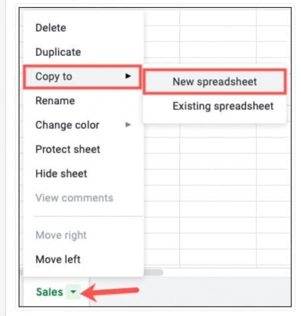 Cách copy sheet trong Google Sheet 