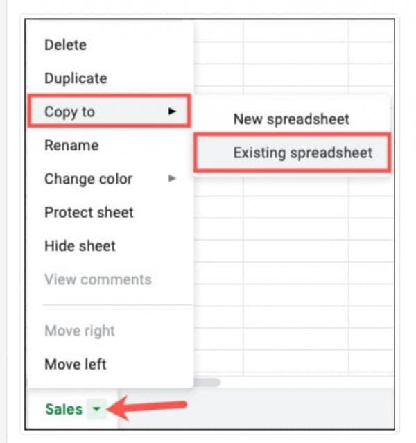 Cách copy sheet trong Google Sheet 