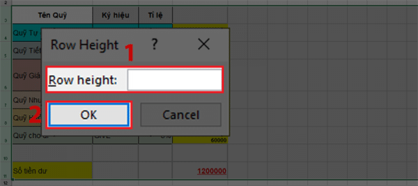 Hướng dẫn cách giãn dòng trong Excel tùy chọn kích thước 