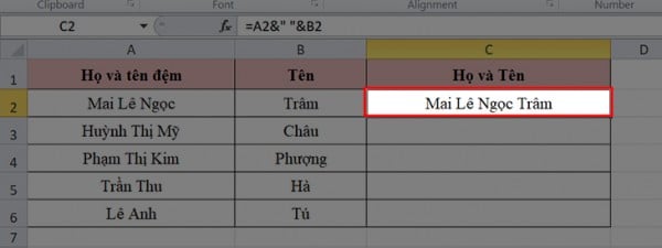 Hướng dẫn cách gộp cột trong Excel không mất dữ liệu