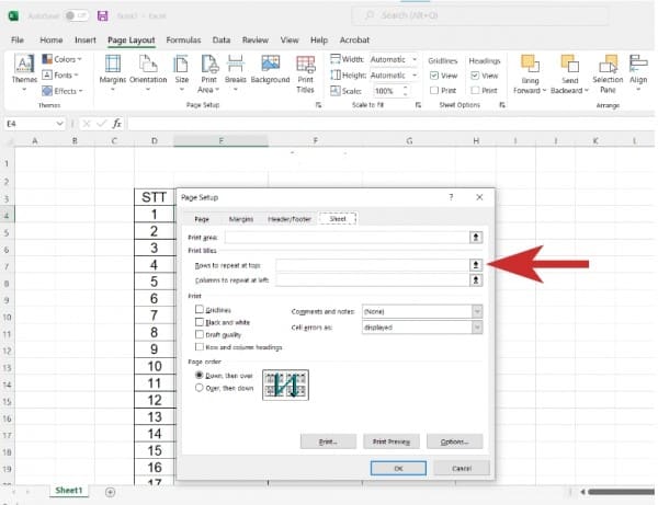 Hướng dẫn cách lặp lại tiêu đề trong Excel 