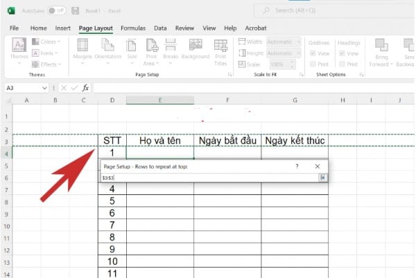 Hướng dẫn cách lặp lại tiêu đề trong Excel 