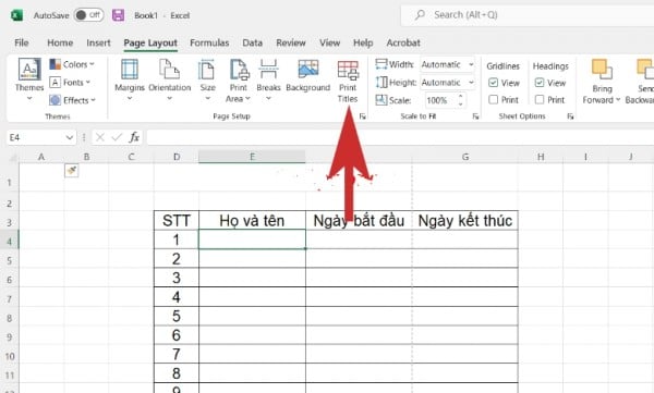 Hướng dẫn cách lặp lại tiêu đề trong Excel 