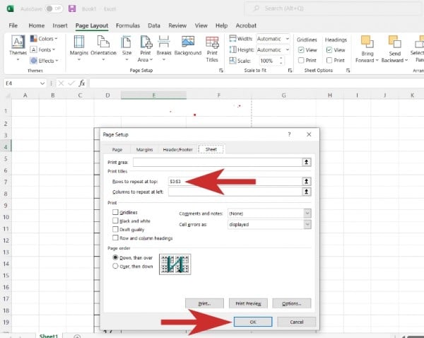 Hướng dẫn cách lặp lại tiêu đề trong Excel 