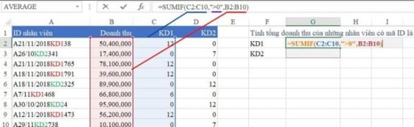 Cách tính tổng các ô không liền nhau trong Excel