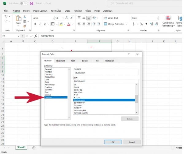 Sửa lỗi định dạng ngày tháng trong Excel