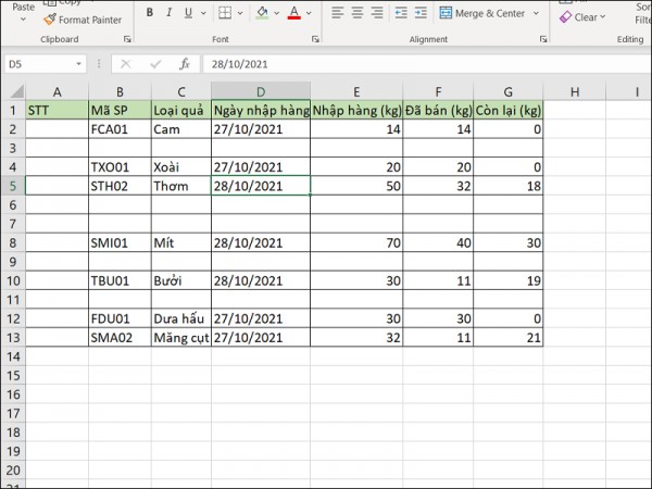 Cách đánh số thứ tự trong Excel có điều kiện 