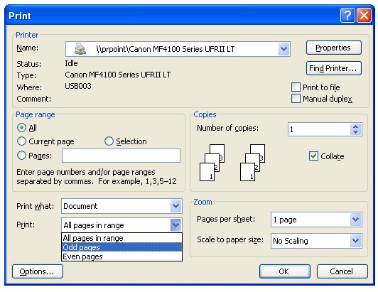 Hướng dẫn cách in 2 mặt trong Excel máy Canon 