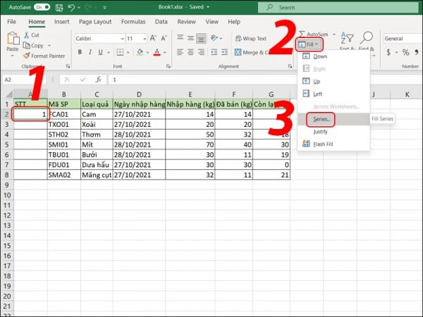 Cách kéo số thứ tự trong Excel tự nhảy 