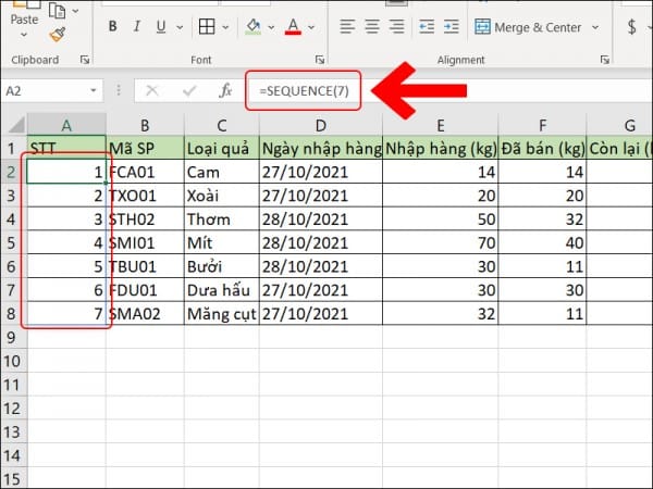 Cách kéo số thứ tự trong Excel tự nhảy 