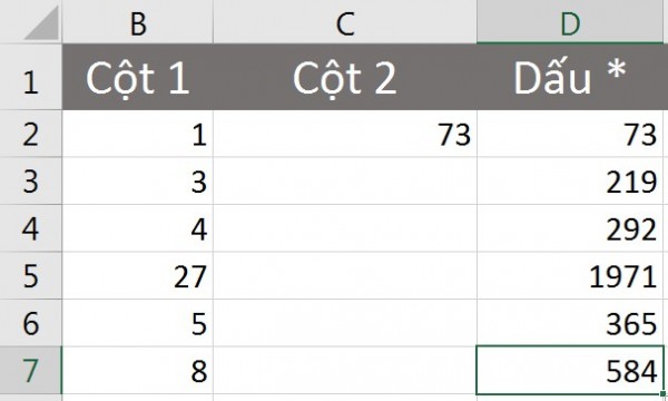 Cách nhân 1 cột với 1 số trong Excel 