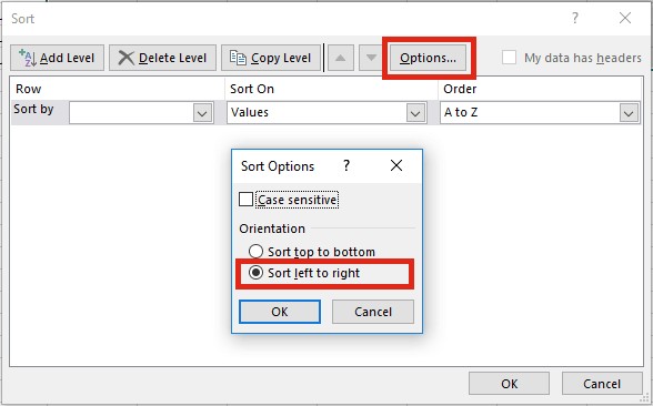 Cách Sort trong Excel 2010, 2013, 2017 