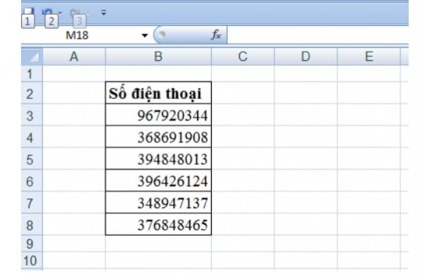 Cách sửa định dạng số điện thoại trong Excel 