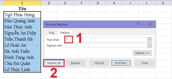 Hướng dẫn cách tách tên trong Excel