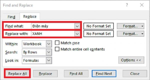 Hướng dẫn cách tìm kiếm trong Excel 2010, 2013, 2017