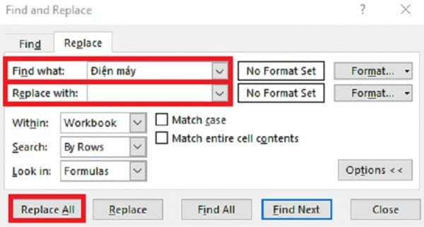 Hướng dẫn cách tìm kiếm trong Excel 2010, 2013, 2017