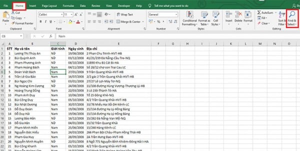 Hướng dẫn cách tìm kiếm trong Excel 2010, 2013, 2017